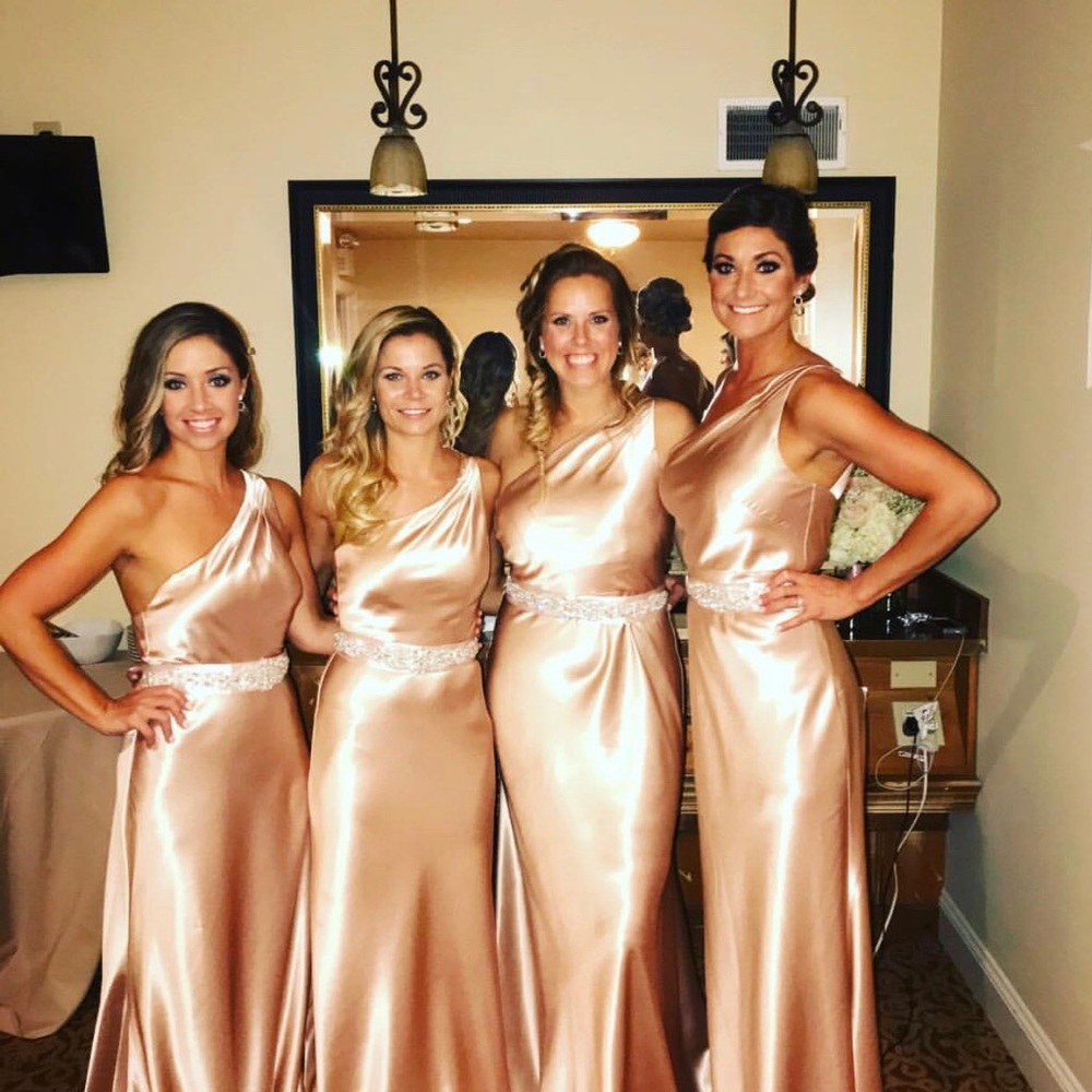 Jenny Yoo bridesmaid dress in champagne/rose gold